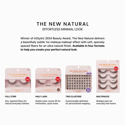 Kiss The New Natural False Eyelashes, Lash Extension Kit, Pearl Earring, 60 Trio Lash Clusters